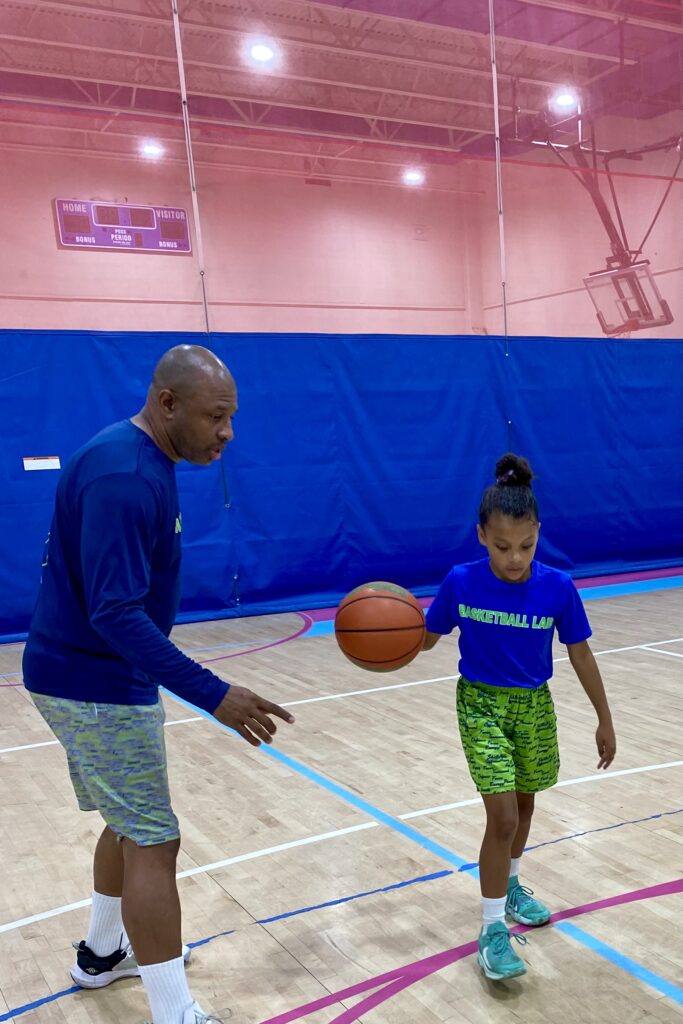 Baketball Lab with Bella Rose Edwards working on driving to the basket