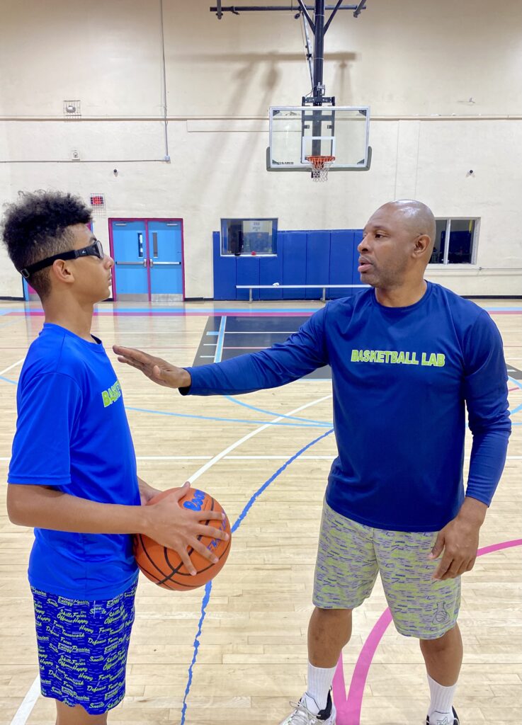 Basketball Lab with Jayden working on mid range game